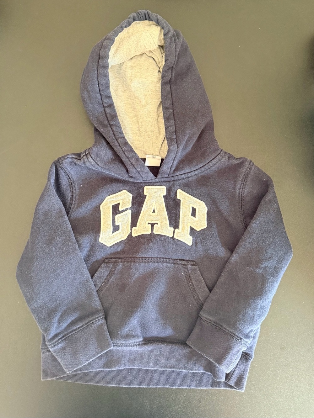 GAP Navy & Cream Kids Hooded Pullover Sweatshirt